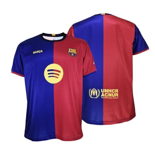 Futbol Club Barcelona Lamine Yamal 19 Maillot domicile Saison 2024/2025 Réplique officielle avec licence Adulte, Bleu/bordeaux, S