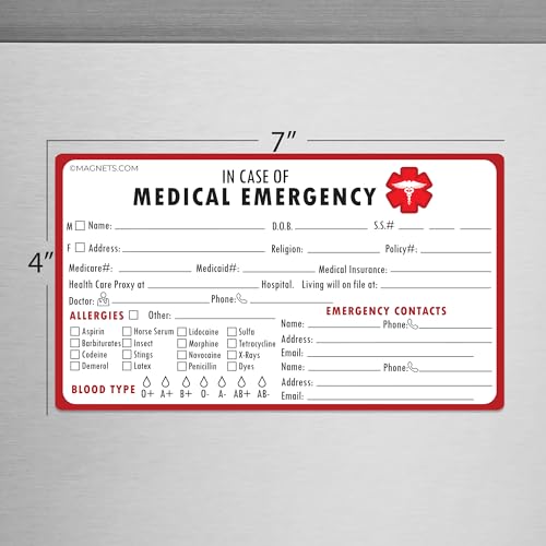 Imán Médico de Emergencia para Refrigerador 2 Pack miniatura 2