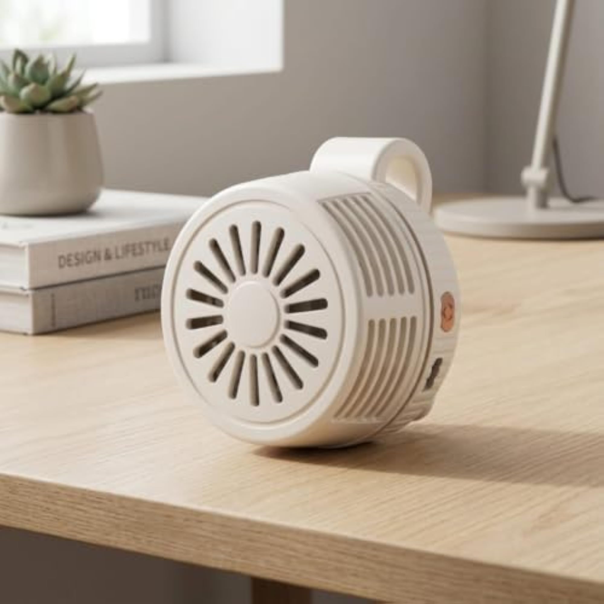 Lightweight Clip Fan for Travel, Beige