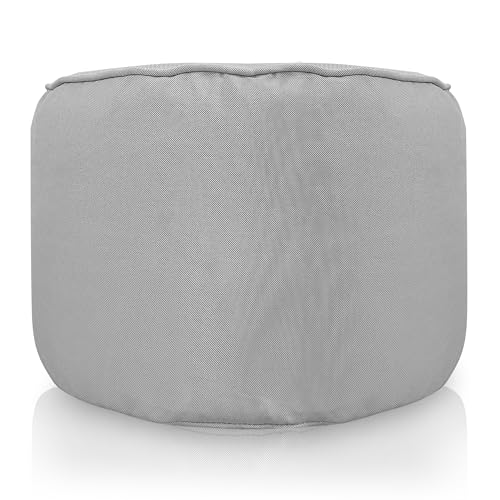 Aiire Reposapies Puff Exterior e Interior - Reposa Pies Puf Salon Moderno con Almacenaje - Taburete para Sofa o Cojin de Suelo XXL para Decoracion Hogar y Jardín Gris