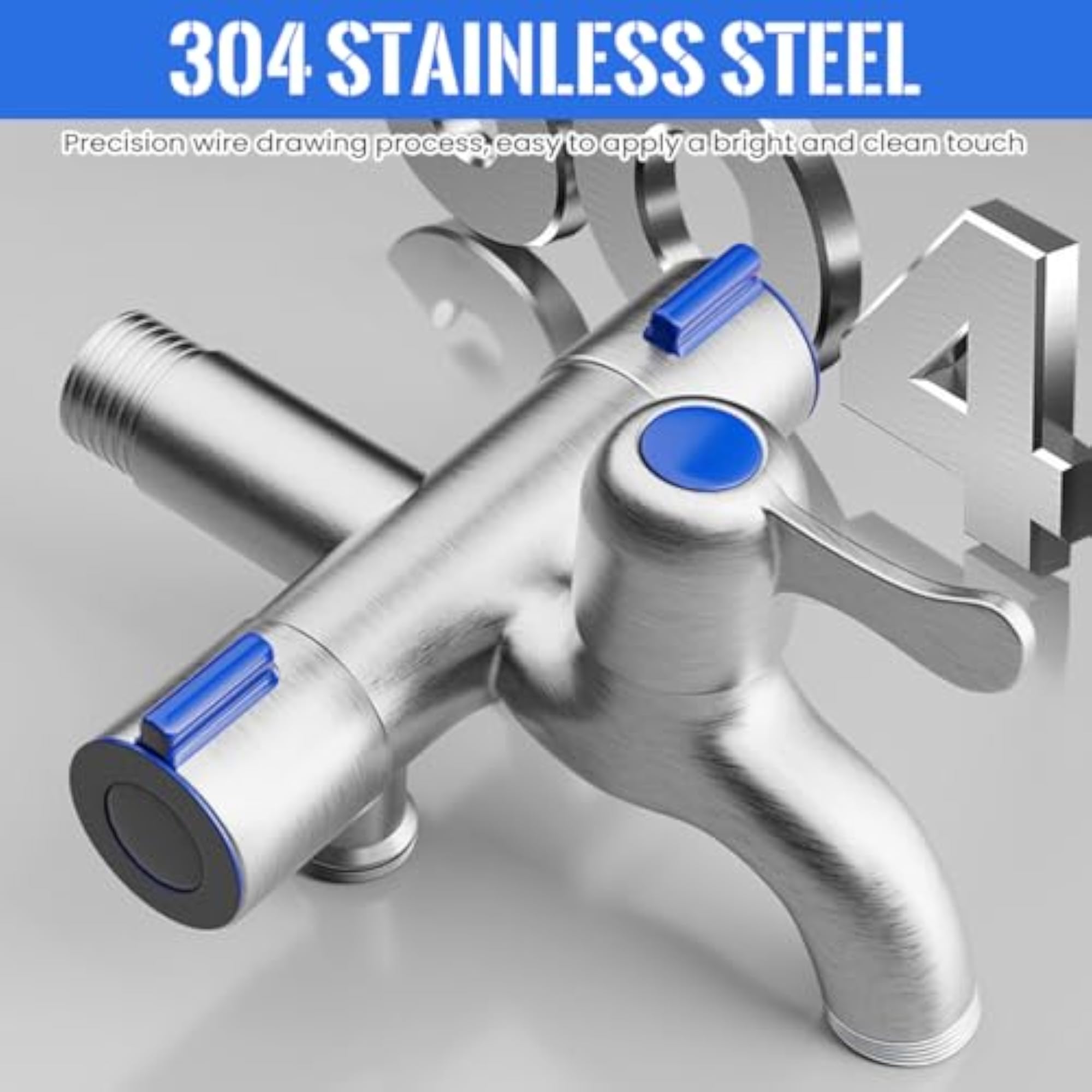 Stainless Steel 3 Way Tap for Bathroom