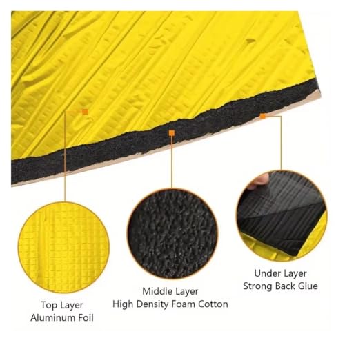 Tapis d'isolation thermique voiture 200x50cm isolant acoustique - 5