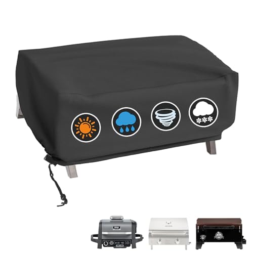 Tabletop Grill Cover for Cuisinart CGG-306 CGG-059A, Waterproof Portable Wood Pellet Smoker Cover for Pit BOSS 10697 75275 PB150PPG, Griddle Covers for Ninja OG751 OG701, Royal Gourmet 24 Grills