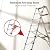 SEEKNEW Telescoping Ladder, 16.5 FT Aluminum Extension Ladder, 330 lbs Capacity with Triangular Stabilizers, Portable Collapsible Ladder for Roof, Home and RV; Silver