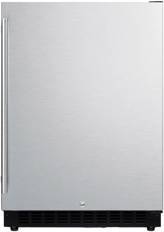 Summit 24" Built-In Refrigerator, 4.8 cu.ft., ADA Compliant, Stainless Steel - AL54LHD (Left Hand Door)