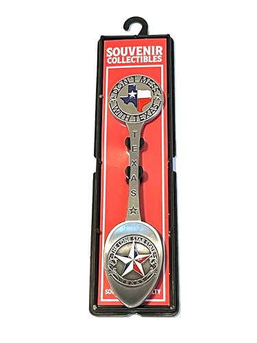 SUREG Texas Souvenir Collectible Spoon Dallas And Texas Pewter Design