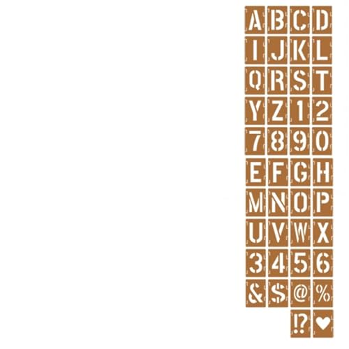 Plantillas de letras de 2 pulgadas para manualidades y carteles de madera reutilizables 2