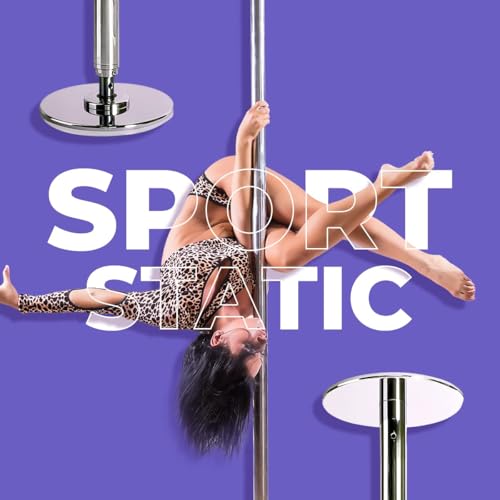 X-Pole Fitness & Dance Pole For Home, Static (Non-Spinning), Portable & Adjustable - 40Mm Stainless Steel (Sport) [Dvd + Grip Powder + Access To Tv Membership] thumb #1
