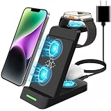 Aimtel Wireless Charging Station Compatible with iPhone 14 13 12 11 Plus Pro Max, 3 in 1 Fast Wirele