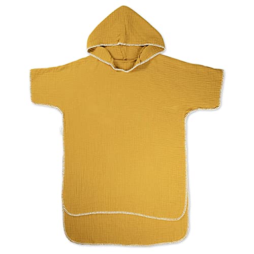 Natemia Muslin Hooded Poncho For Men & Women – Ultra Soft & Lightweight Beach/Pool/Surf Poncho Towel & Cover-Up #TOP4