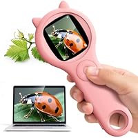 Portable Handheld Mini Digital Microscope for Kids - Educational Science Toys, Christmas & Birthday Gifts for Age 5 6 7 8 9 10 11 12 Girls & Boys (Pink)