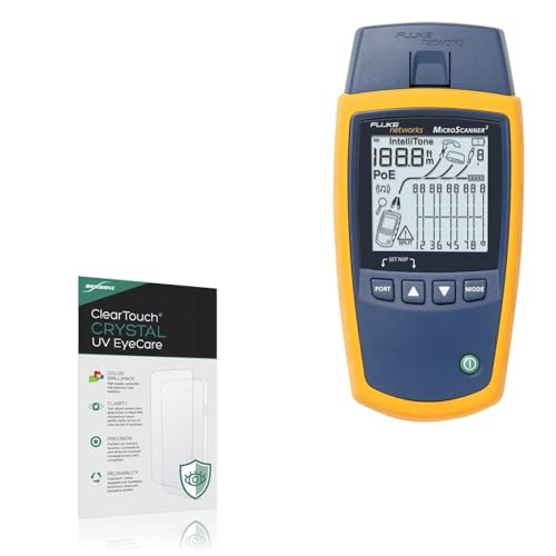 BoxWave Screen Protector Compatible with Fluke Networks MicroScanner 2 - ClearTouch Crystal Anti-UV EyeCare (2-Pack), Filters Out Harmful Blue Light Reduce Fatigue