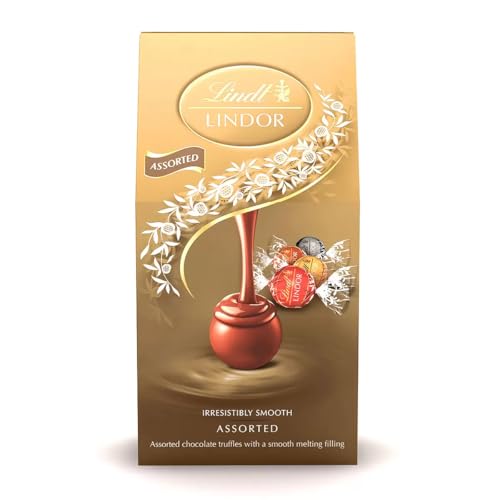 Lindt Lindor Assorted Chocolate Truffles Box - Approx 80 balls 1 Kg - Chocolate Truffles with a Smooth Melting Filling - Gift Present - Birthday Celebrations Congratulations Thank you