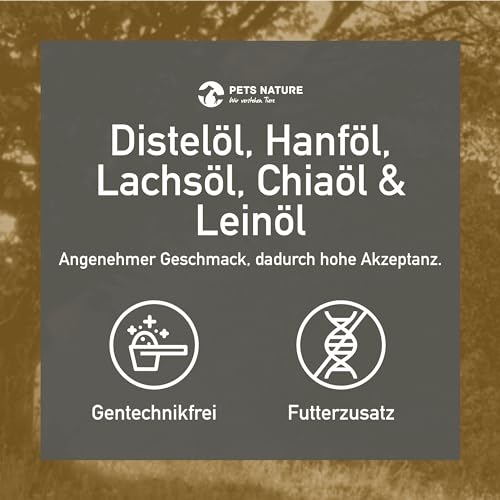 Pets Nature Omega 3-6-9-Öl für Hunde und Katzen