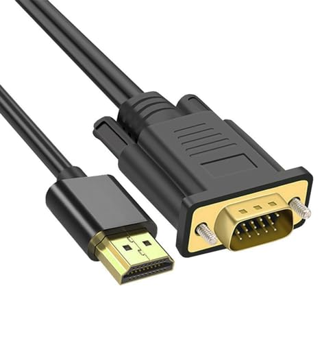 Beigemo 1.8M Cable HDMI a VGA de Alta Resolución 1080P HDMI VGA para PC, Monitor, Ordenador Portátil, HDTV, Negro
