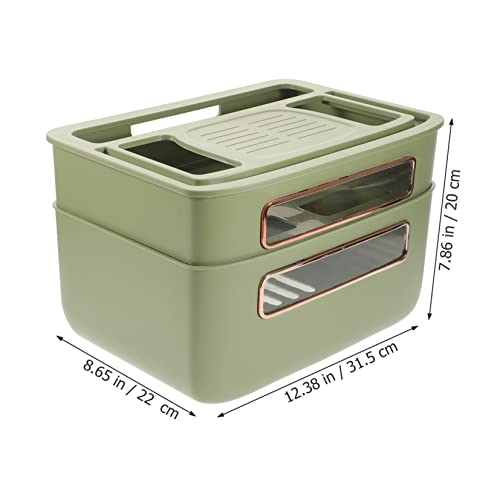 Boîte de rangement pour câbles et routeur avec fenêtre visible et boucle de fixation