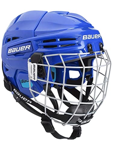 Bauer Prodigy Hockey Helmet Combo with Cage, Royal Blue, Youth Size, X-Small