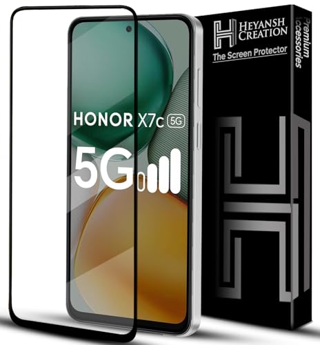 Image of Tempered Glass Screen Protector Compatible for Honor X7c 5G / Honor X7C with Edge to Edge Coverage and Easy Installation Kit