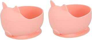 ibasenice 2 Peças Tigela De Comida Para Bebê Tigelas De Alimentação De Bebê Com Sucção Tigela Alimentador De Bebê Tigelas De Silicone Para Bebê Utensílio De Silicone Resto Placas De Sucção