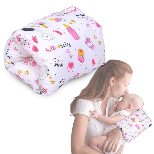 Image of Nursing Arm Pillow, Breast Feeding Pillows for Mother, Bottle Feeding Pillows for Babies Suitable for Travel (Panda Pink)