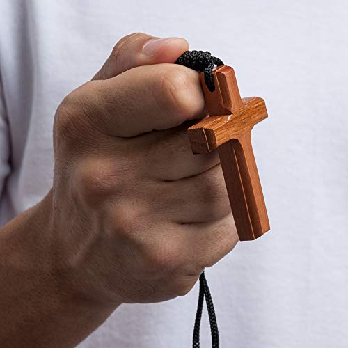 Intercession Wood Cross on Cord - Made in Brazil4