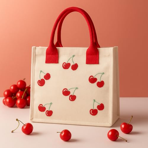 Image of Kids Lunch Bag | Cute & Stylish Embroidery Mini Tiffin Bag for Boys & Girls | Cute Cotton Cartoon Design I Picnic Tuition School, Preschool & Playschool | Gift for Birthday