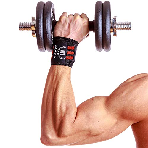 Mava Sports Double-Stitched Support Weightlifting Wrist Wraps For Painless Workouts, Heavy Lifting And Kettlebell, Unisex #TOP5