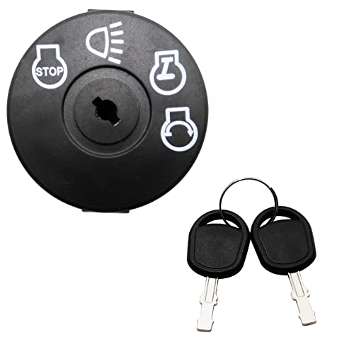 Ignition Starter Switch with 2 Key, 4 Position 7 Terminals Key Switch, Fit for Husqvarna Craftsman John Deere MTD Murray Riding Lawn Mower 532175566 175566
