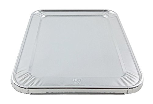 Handi-Foil 1/2 Half-Size Deep Aluminum Steam Pan w/Lids -Disposable Trays (Pack of 100)