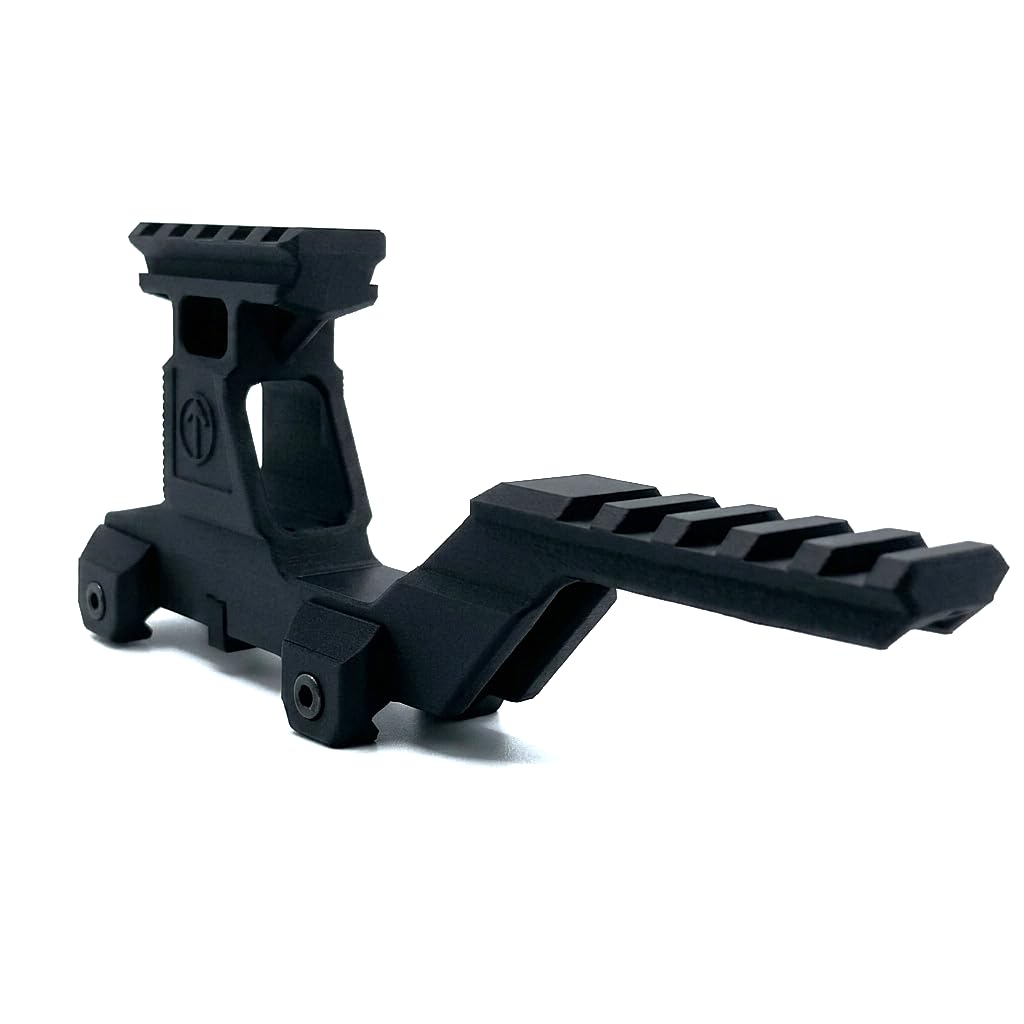 Viking Montura Hydra Elevadora Picatinny, Hydra Mount Kit, Riser Mount para Punto Rojo, Soporte Táctico para AN/PEQ, Fabricada en Polímero con Fibra de Carbono, Airsoft