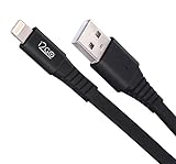 Cabo Iphone/Cabo Lightning I2GO Certificado MFi 1,2m 2,4A PVC Flexível Flat Preto - I2GO Basic