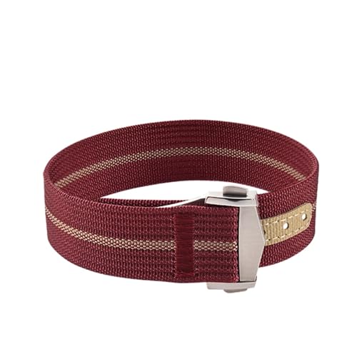 �O���[�h�i�C�����X�g���b�v 20mm �I���K X �X�E�H�b�` ���[���X�E�H�b�` �X�|�[�c �t�H�[���f�B���O�o�b�N�� �E�H�b�`�o���h �u���X���b�g �V�[�}�X�^�[ 300�Ή�(Rose Red Khaki)