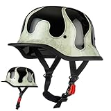 Casco aperto con design in stile tedesco: per chi cerca caschi più comodi e alla moda, i caschi da motocicletta ideali sono i mezzi caschi da uomo e da donna.