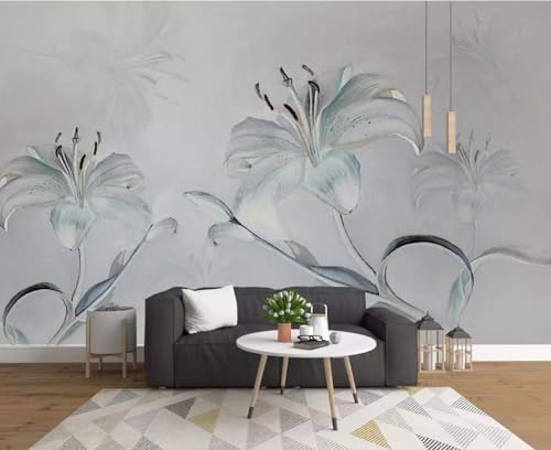 Tzxztt Vintage Stereo Flor Arte Creativo Moderno Papel Pintado 3D Seda Texturizada Primera Calidad Neutros Material Ideal Para SalóN Dormitorio-300cm×210cm