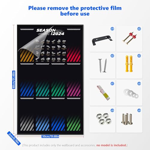 Image of WETCEAOM Display Wallboard for Lego Speed Champions 10-in-1 F1 Car 77242,77243,77244,77245,77246,77247,77248,77249,77250,77251, Ideas for Lego Car Wall Mount Frame Lover, Models not Included (Black)