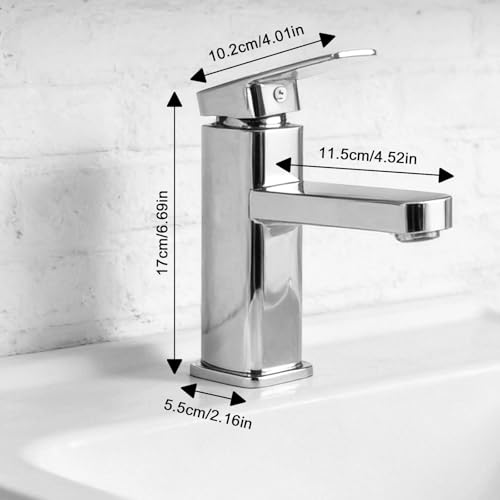 Mitigeur de lavabo chaud et froid avec commande fluide en laiton