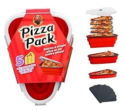 SPACE SAVER - Each pizza container collapses and expands to accommodate the number of pizza slices you have. Perfect for storing leftover pizza without a pizza box taking up the whole shelf! PIZZA SAVER - If you don’t think pizza tastes better the ne...