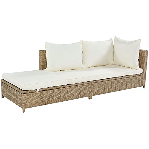 Godafa Outdoor Patio Furniture Set, All-Weather Pe Rattan Conversation Sectional Sofa With Adjustable Chaise Lounge Frame And Tempered Glass Table For Backyard Porch Poolside #TOP7
