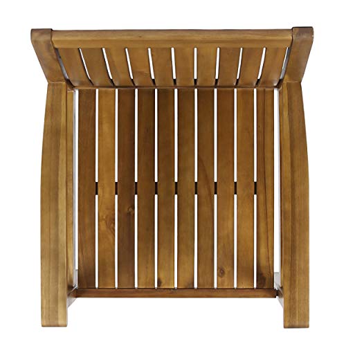 Christopher Knight Home Teague Outdoor Acacia Wood Dining Chairs (Set of 2), Teak Finish - Image 3