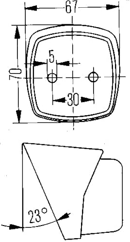HELLA 2PF 004 081-107 Positionsleuchte - Begrenzungsleuchte - Anhänger - Wohnwagen - Halogen - 12V - Anbau/Schraubanschluss - ECE - Lichtscheibenfarbe: glasklar - rechts/links