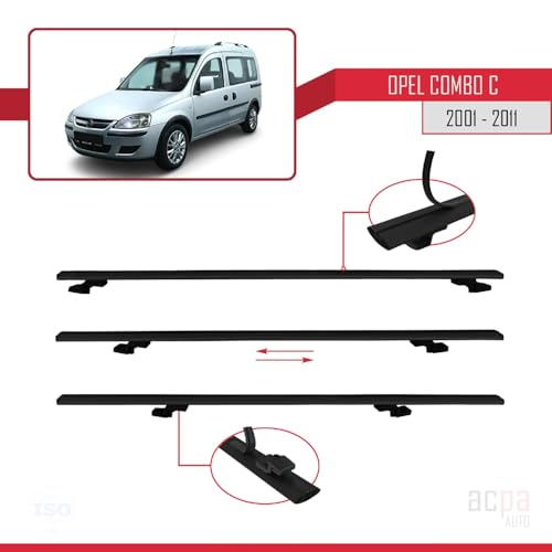 Barres de Toit Railing pour Opel Combo C Solution Manque d'Espace