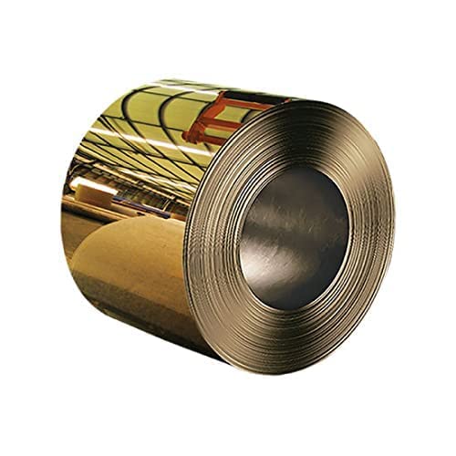 SBE 4 Inch X 8 Feet Length Golden Chrome Stainless Steel Mirror Strip PVD Coated for Decoration, Furniture, Highlighters, Multiple Uses Strip Pack of 1