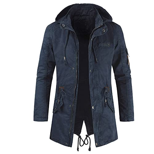 Veste coupe-vent pour homme Letuwj protectrice et imperméable à col montant noir