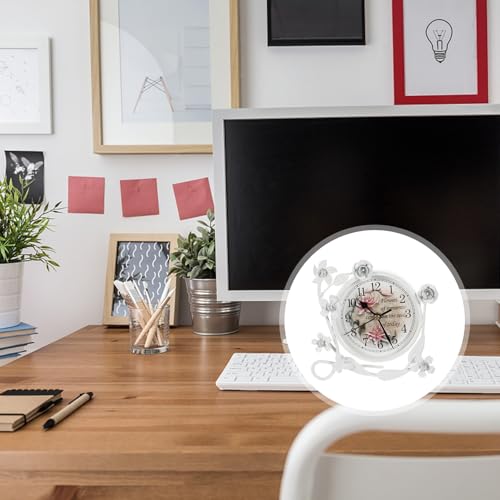 Reloj de mesa vintage sin tic tac para dormir sin ruidos molestos 6