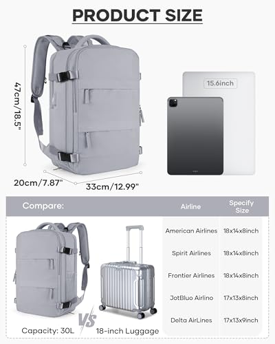 Image of coofay Vacuum Backpack Travel with Pump Vacpack Travel Backpack with Vacuum System Mochila de Viaje Compresion al Vacio Easyvacpack Airbag Backpacks for Traveling Carry on Luggage