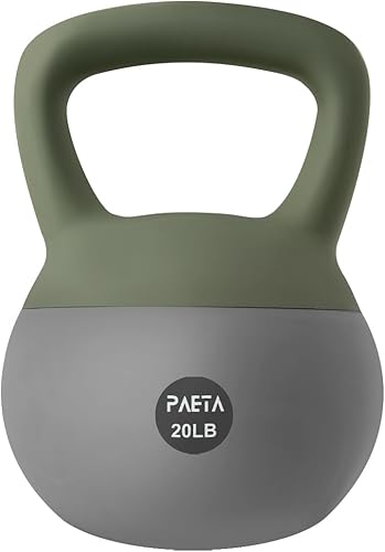 PAETA Pesa rusa suave para fitness en el hogar, agarre antideslizante y diseño de mango ancho, juego de pesas rusas suaves, impacto suave para el