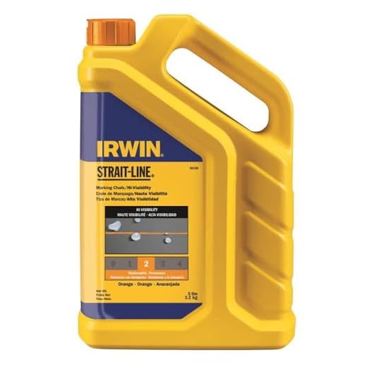 IRWIN Tools STRAIT-LINE Standard Marking Chalk, 5-pound, Fluorescent Orange (65105)