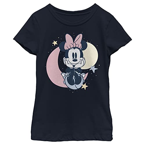 T-shirt Minnie Disney bleu marine en coton pour fille taille S