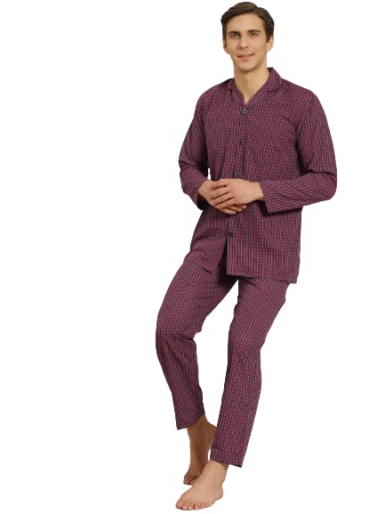 Image of SOJANYA (Since 1958 Men's Cotton Checked Nightsuit Set