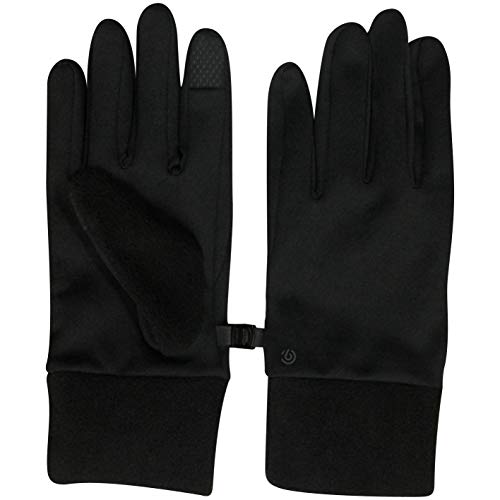 Men's Lightweight Black Running Gloves, Touch Screen Friendly